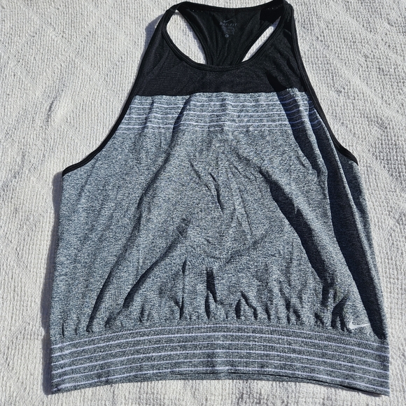 Nike Tops - Nike Dri-Fit Tback Tank Top Large Womens Black Grey